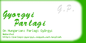 gyorgyi parlagi business card