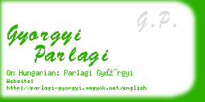 gyorgyi parlagi business card